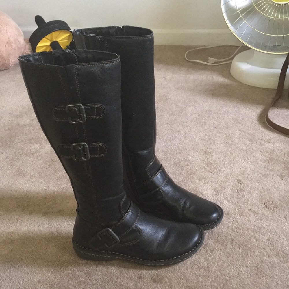 Tall black boots